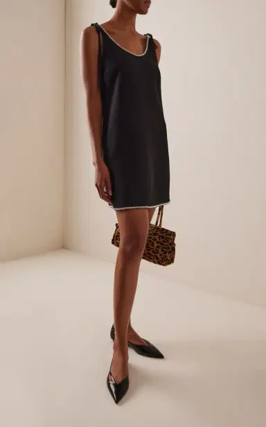 Prada Embellished Compact-Sablé Mini Dress | Thumbnail 2 Prada Embellished Compact-Sablé Mini Dress | Thumbnail 2