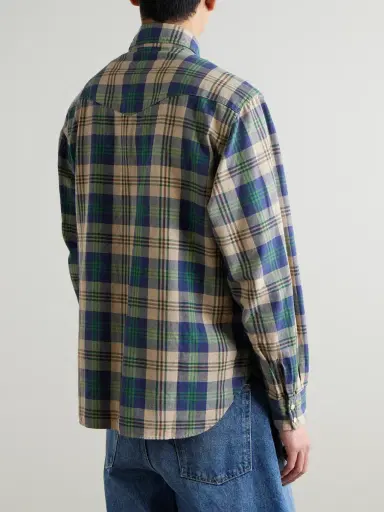 KAPITAL Columbia Checked Cotton-Flannel Western Shirt - Men | Thumbnail 4 KAPITAL Columbia Checked Cotton-Flannel Western Shirt - Men | Thumbnail 4