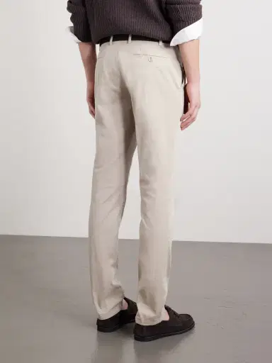 Canali Tapered Cotton-Blend Twill Chinos - Men | Thumbnail 4