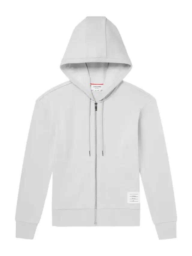 Thom Browne Striped Colour-Block Cotton-Jersey Zip-Up Hoodie - Men