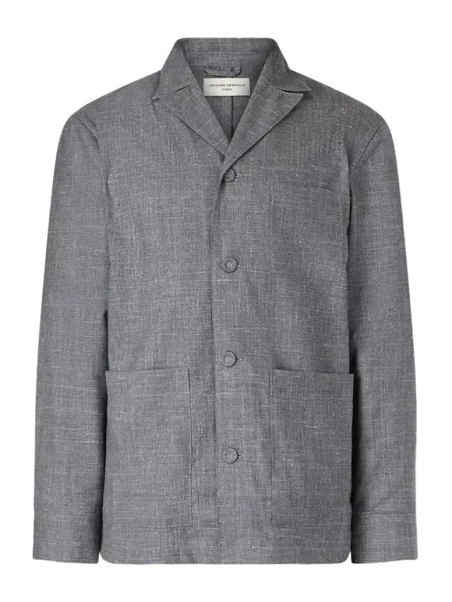 Sheldon Camp-Collar Virgin Wool, Silk and Linen-Blend Suit Jacket - Men