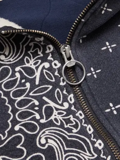 KAPITAL Panelled Bandana-Print Cotton-Jersey and Quilted Shell Hoodie - Men | Thumbnail 5