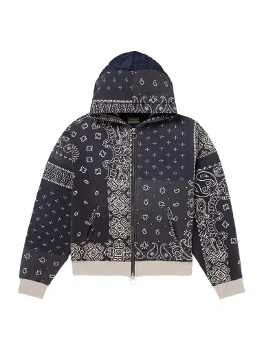 KAPITAL Panelled Bandana-Print Cotton-Jersey and Quilted Shell Hoodie - Men | Thumbnail 1