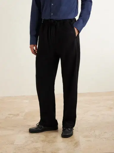 Saman Amel Straight-Leg Cashmere Drawstring Trousers - Men | Thumbnail 3