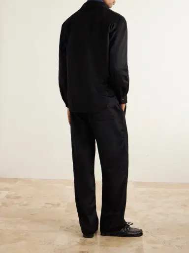 Saman Amel Straight-Leg Cashmere Drawstring Trousers - Men | Thumbnail 4