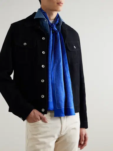 Tom Ford Polka-Dot Silk-Satin Scarf - Men | Thumbnail 2 Tom Ford Polka-Dot Silk-Satin Scarf - Men | Thumbnail 2