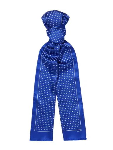 Tom Ford Polka-Dot Silk-Satin Scarf - Men | Thumbnail 1 Tom Ford Polka-Dot Silk-Satin Scarf - Men | Thumbnail 1