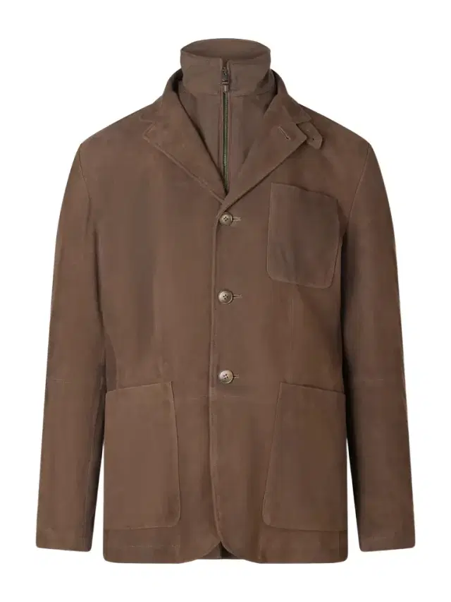 Canali Bruma Layered Suede Jacket - Men