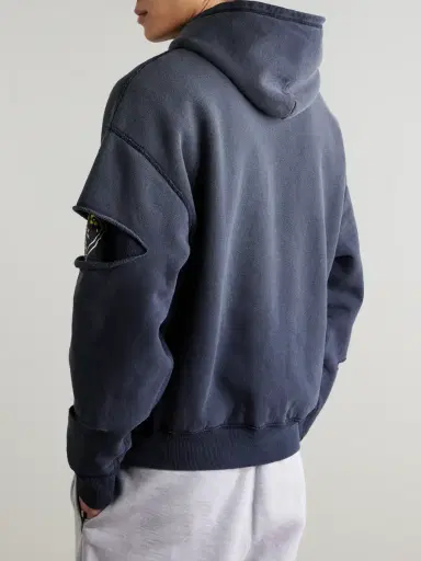 KAPITAL Reversible Distressed Printed Cotton-Jersey Hoodie - Men | Thumbnail 3 KAPITAL Reversible Distressed Printed Cotton-Jersey Hoodie - Men | Thumbnail 3