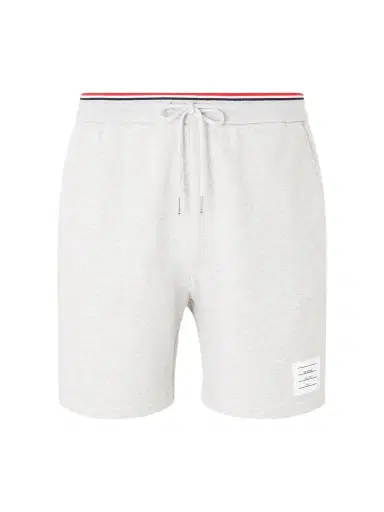 Thom Browne Straight-Leg Logo-Appliquéd Striped Cotton-Piqué Drawstring Shorts - Men | Thumbnail 1