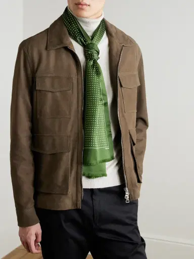 Tom Ford Polka-Dot Silk-Satin Scarf - Men | Thumbnail 2