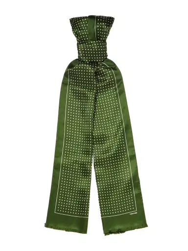 Tom Ford Polka-Dot Silk-Satin Scarf - Men | Thumbnail 1