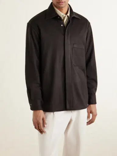 Saman Amel Cashmere Shirt Jacket - Men | Thumbnail 3