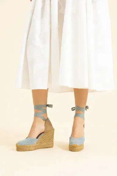 Castañer Chiara Wedge Sandal - Aqua | Thumbnail 2