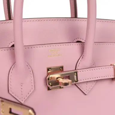 HERMÈS Hermes Birkin 25 Mauve Sylvestre Swift Rose Gold Hardware | Thumbnail 7 HERMÈS Hermes Birkin 25 Mauve Sylvestre Swift Rose Gold Hardware | Thumbnail 7