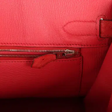 HERMÈS Pre-owned Hermes Birkin 30 Bougainvillea Ostrich Palladium Hardware | Thumbnail 9 HERMÈS Pre-owned Hermes Birkin 30 Bougainvillea Ostrich Palladium Hardware | Thumbnail 9