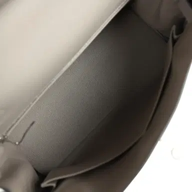HERMÈS Pre-owned Hermes Kelly Retourne 28 Gris Asphalt Togo Palladium Hardware | Thumbnail 8