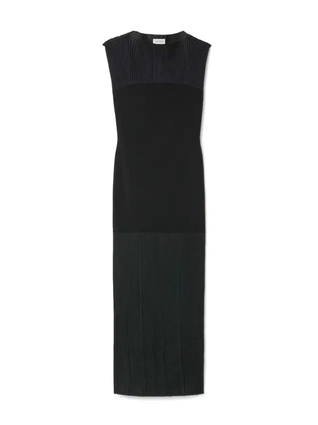 Contrast Knit Midi Dress