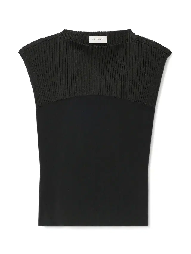 Contrast Knit Top