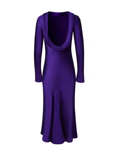 ALEJANDRA ALONSO ROJAS Cowl Back Satin Midi Dress | Thumbnail 2