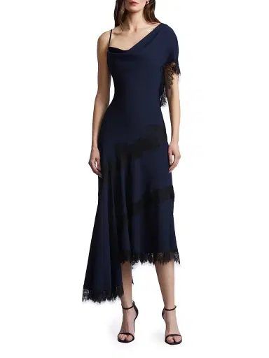 BCBGMAXAZRIA Women's Calla Asymmetric Slip Midi-Dress - Dark Sapphire - Size 0 | Thumbnail 2 BCBGMAXAZRIA Women's Calla Asymmetric Slip Midi-Dress - Dark Sapphire - Size 0 | Thumbnail 2