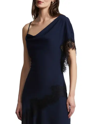 BCBGMAXAZRIA Women's Calla Asymmetric Slip Midi-Dress - Dark Sapphire - Size 0 | Thumbnail 6 BCBGMAXAZRIA Women's Calla Asymmetric Slip Midi-Dress - Dark Sapphire - Size 0 | Thumbnail 6