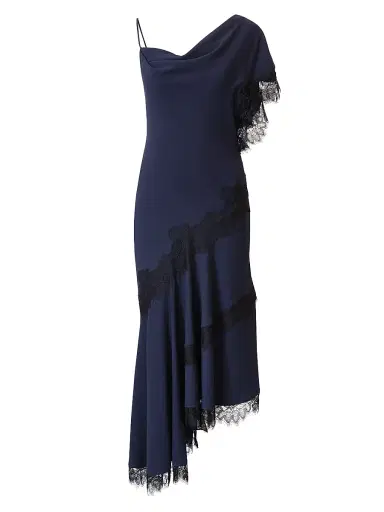 BCBGMAXAZRIA Women's Calla Asymmetric Slip Midi-Dress - Dark Sapphire - Size 0 | Thumbnail 1 BCBGMAXAZRIA Women's Calla Asymmetric Slip Midi-Dress - Dark Sapphire - Size 0 | Thumbnail 1