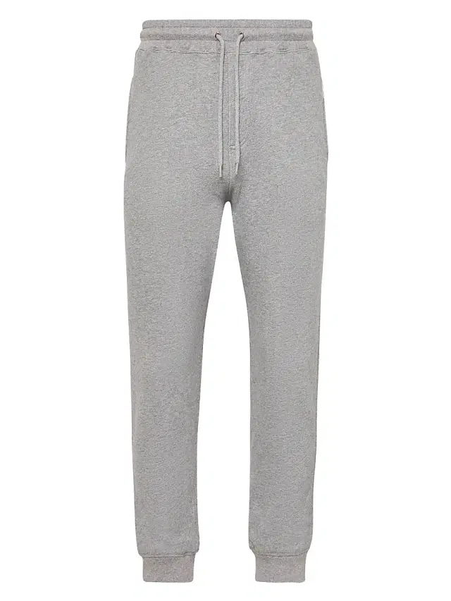 Men's Cuffed Cotton Sweatpants - Mid Grey Melange