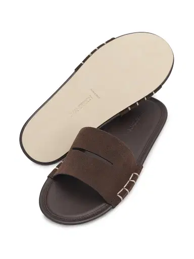 JW Anderson Men's Loafer Suede Slide Sandals - Brown - Size 13 | Thumbnail 6 JW Anderson Men's Loafer Suede Slide Sandals - Brown - Size 13 | Thumbnail 6