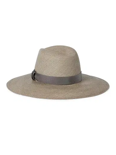 Brunello Cucinelli Women's Straw Fedora with Precious Leather Band - Brown | Thumbnail 3 Brunello Cucinelli Women's Straw Fedora with Precious Leather Band - Brown | Thumbnail 3