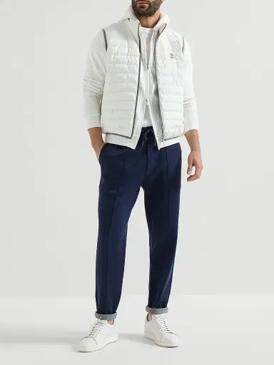 Brunello Cucinelli Men's Cotton, Cashmere and Silk French Terry Double Cloth Trousers - Cobalt | Thumbnail 6