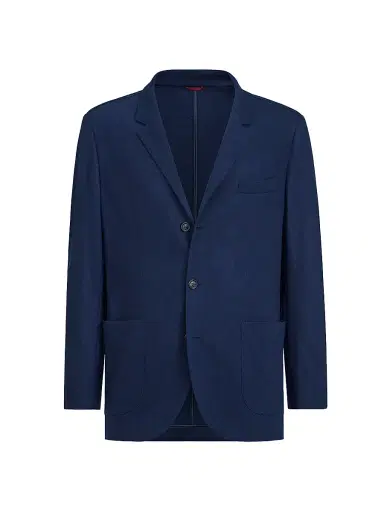 Brunello Cucinelli Men's Cashmere Jersey Blazer with Patch Pockets - Cobalt - Size 38 | Thumbnail 2 Brunello Cucinelli Men's Cashmere Jersey Blazer with Patch Pockets - Cobalt - Size 38 | Thumbnail 2