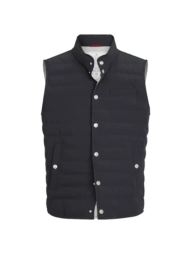 Men's Bonded Taffeta Lightweight Down Vest - Navy Blue