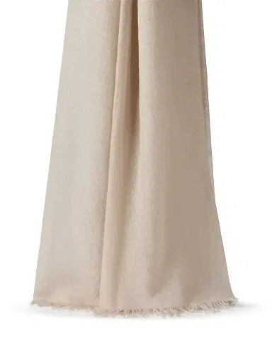 Brunello Cucinelli Women's Cashmere and Silk Scarf - Beige | Thumbnail 3 Brunello Cucinelli Women's Cashmere and Silk Scarf - Beige | Thumbnail 3