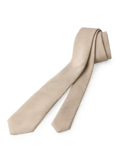 Prada Men's Silk and Linen Tie - Beige Khaki | Thumbnail 2