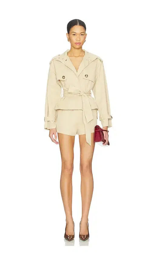Kaelin Trench Style Romper