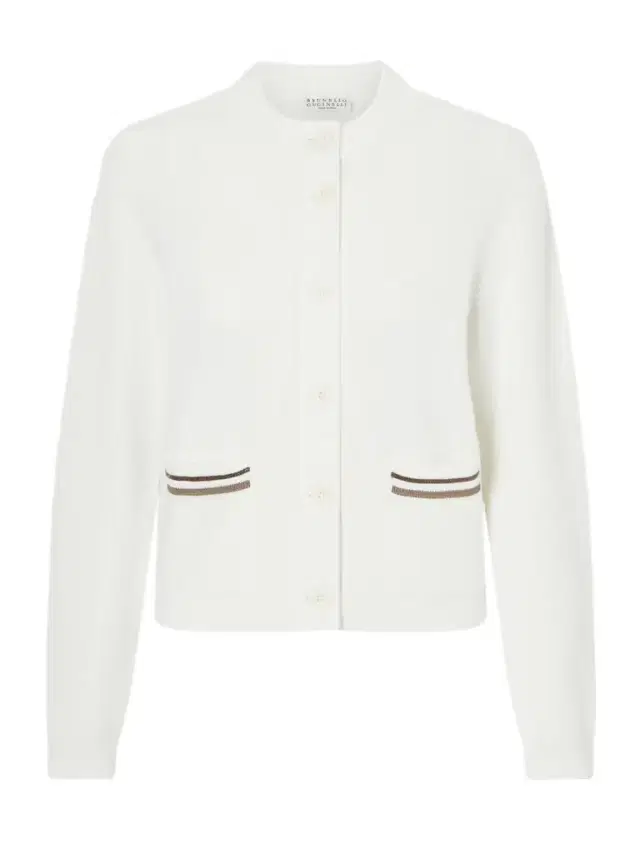 Bead-embellished Ribbed Cotton Cardigan