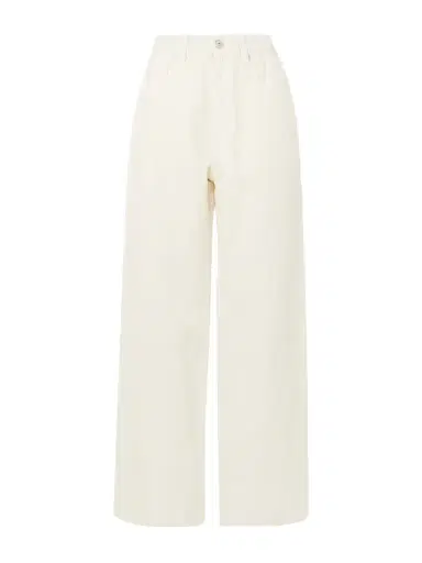 Brunello Cucinelli Bead-embellished Cotton And Linen-blend Wide-leg Pants | Thumbnail 1 Brunello Cucinelli Bead-embellished Cotton And Linen-blend Wide-leg Pants | Thumbnail 1