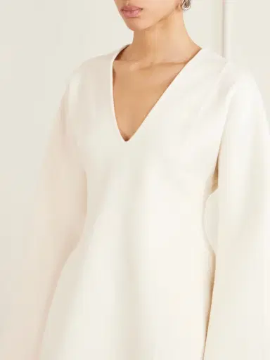 RÓHE Paneled Wool Blouse | Thumbnail 4