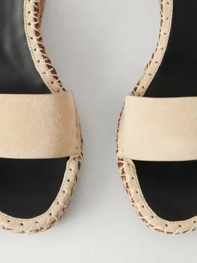 Valentino Garavani Rockstud 105 Bead-embellished Suede Espadrille Wedge Sandals | Thumbnail 5