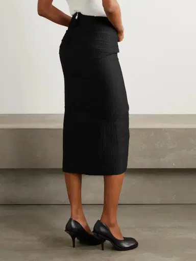 Lanvin Draped Satin-jacquard Midi Skirt | Thumbnail 4 Lanvin Draped Satin-jacquard Midi Skirt | Thumbnail 4
