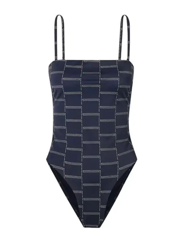 Petite Square Printed Swimsuit