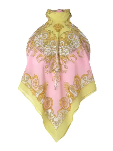 Versace Printed Georgette Halterneck Top | Thumbnail 1