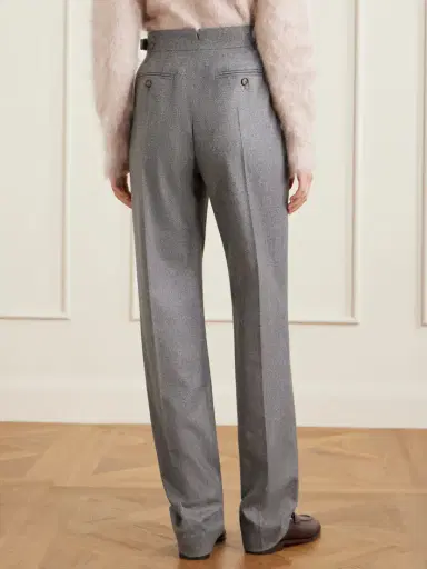 Loro Piana Malik Pleated Wool And Cashmere-blend Straight-leg Pants | Thumbnail 4