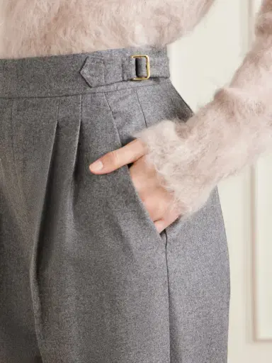 Loro Piana Malik Pleated Wool And Cashmere-blend Straight-leg Pants | Thumbnail 5