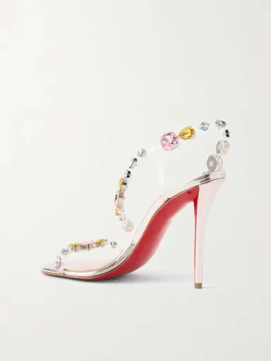 Christian Louboutin Rosa Z 100 Embellished Pvc Sandals | Thumbnail 3