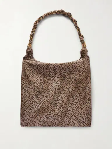 Saint Laurent Amalia Medium Leopard-print Silk-satin Tote | Thumbnail 4