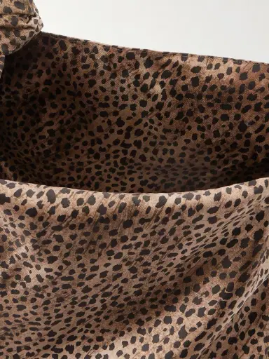 Saint Laurent Amalia Medium Leopard-print Silk-satin Tote | Thumbnail 6
