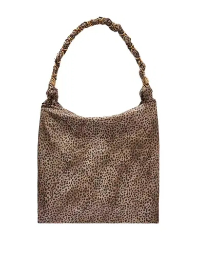 Saint Laurent Amalia Medium Leopard-print Silk-satin Tote | Thumbnail 1