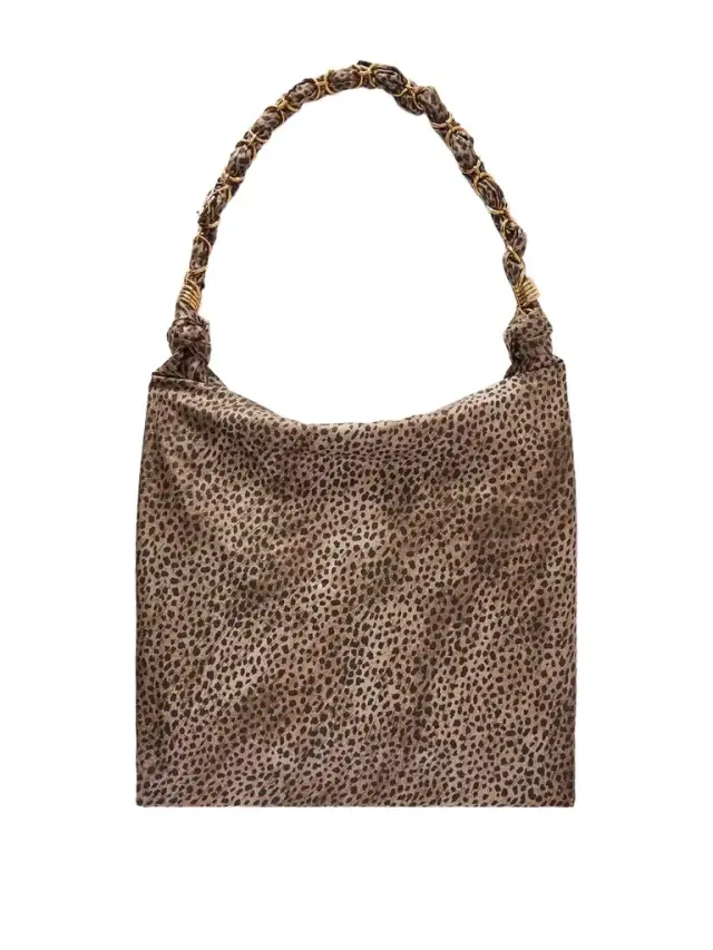 Amalia Medium Leopard-print Silk-satin Tote